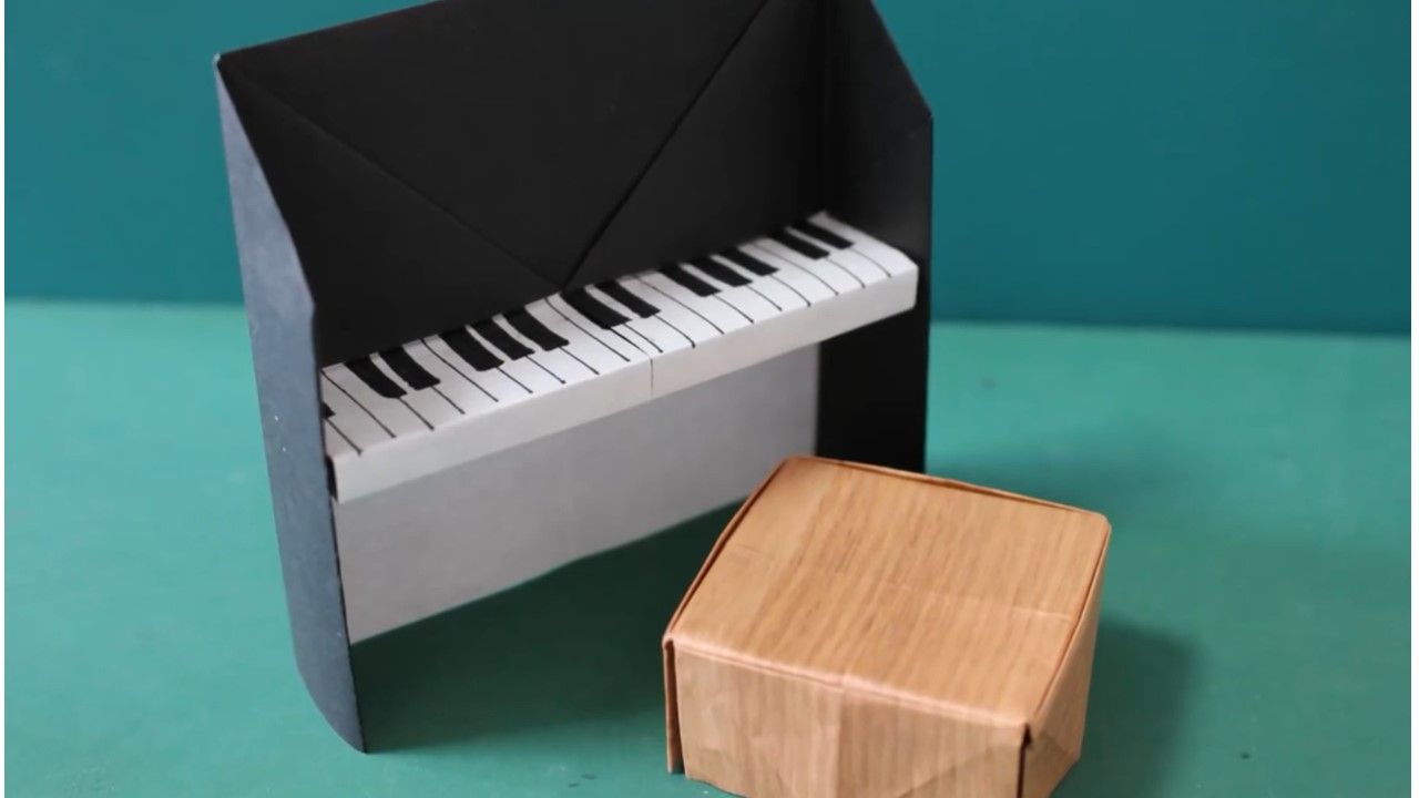 آموزش ساخت پیانو با اوریگامی (Origami) + فیلم