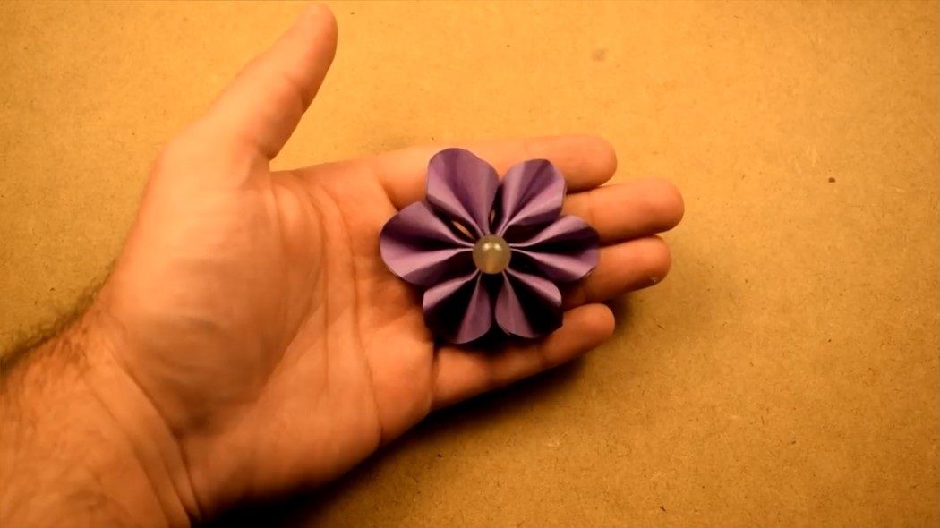 آموزش ساخت کاردستی گل با اوریگامی (origami) + فیلم