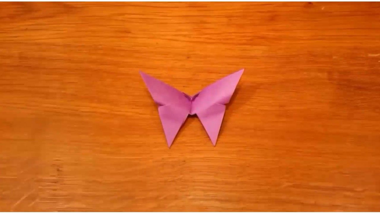 آموزش ساخت کاردستی پروانه با اوریگامی (Origami) + فیلم