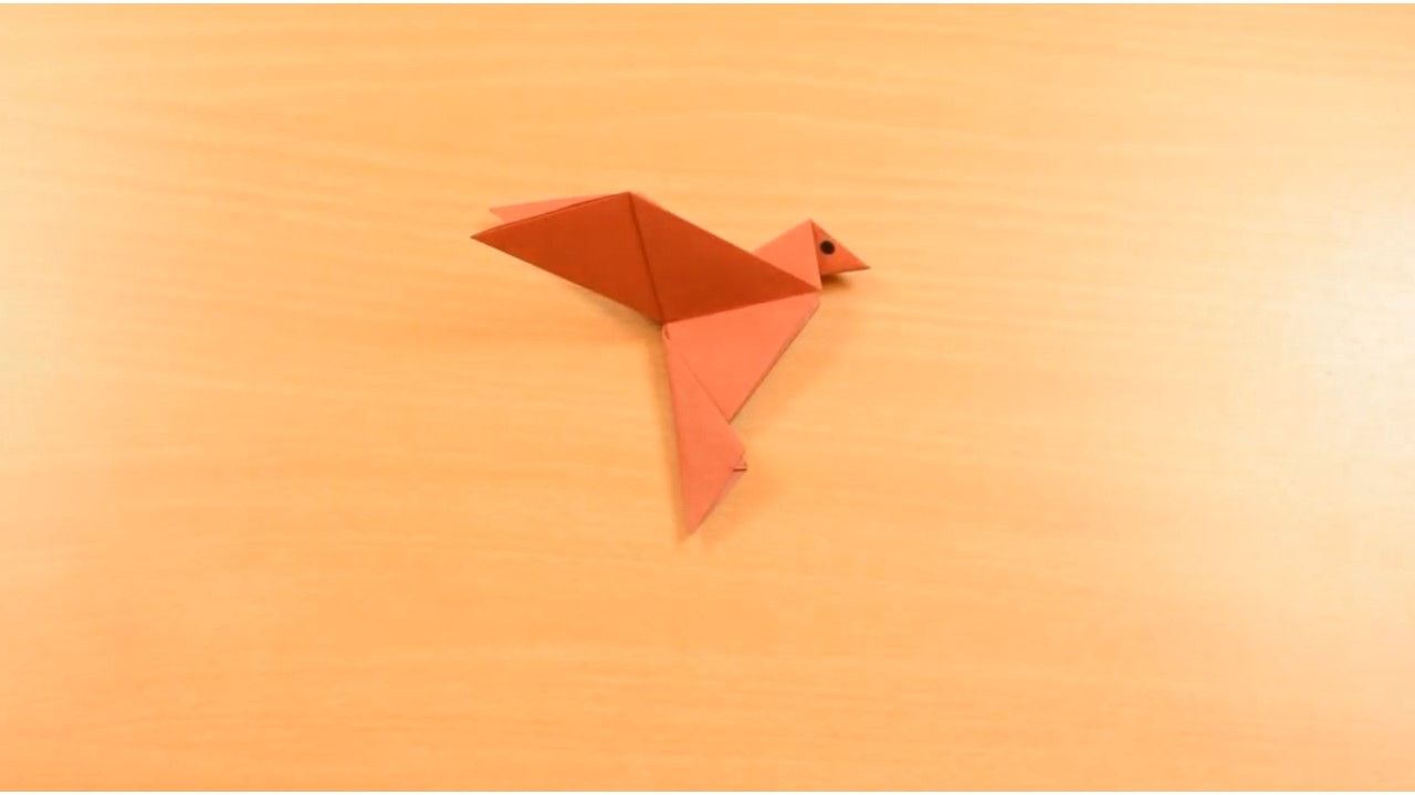 آموزش ساخت پرنده با تکنیک اوریگامی (Origami) + فیلم