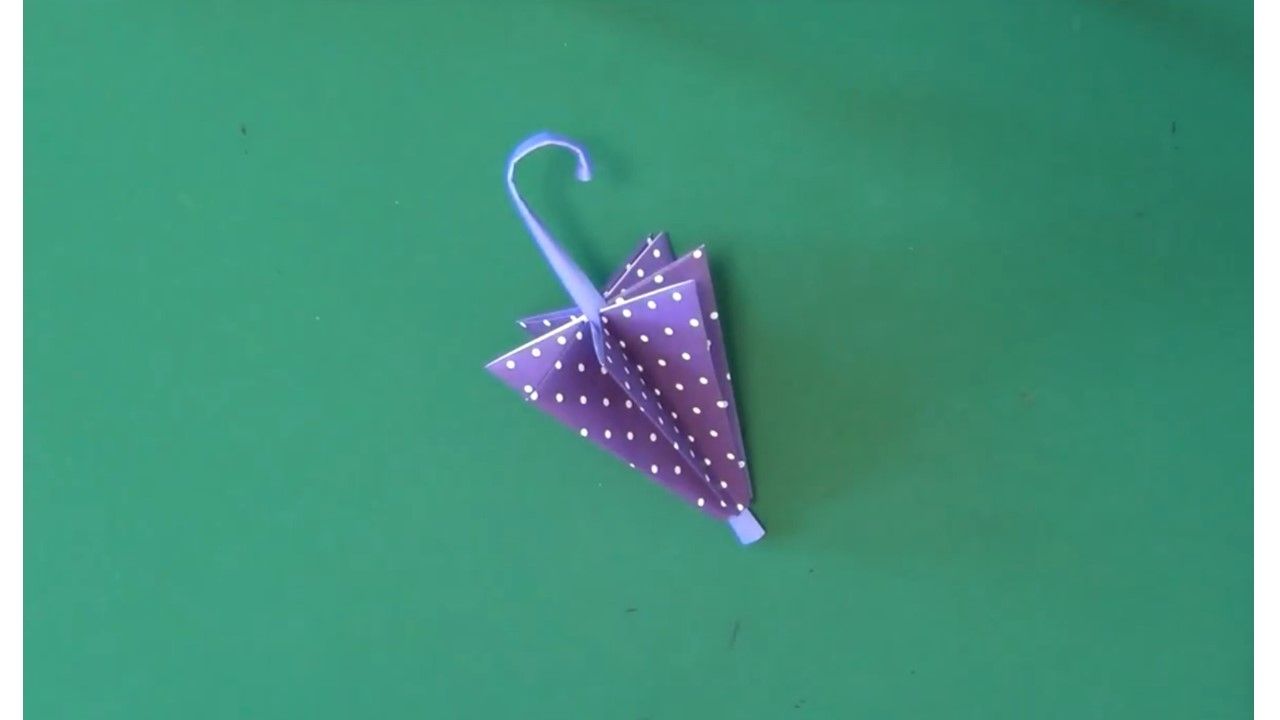 آموزش ساخت کاردستی چتر با تکنیک اوریگامی (Origami) + فیلم